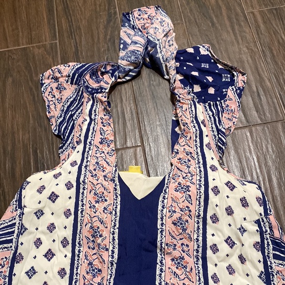 COPY - Maeve long dress in pink and blue size large - Picture 2 of 6